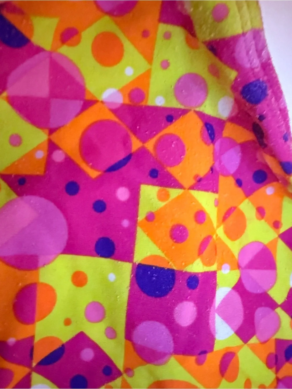 Speedo Girls Neon Geo One-Piece Swimsuit - Pink, Orange, Lime